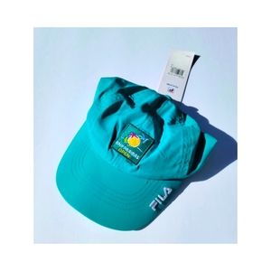 NEVER WORN, Oil stained Fila BNP PARIBUS OPEN Tennis Cap